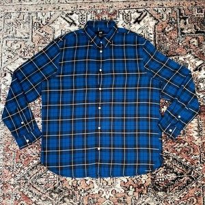 H&M - Blue/Black Plaid Button Up